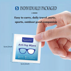 100pcs Eyeglass Cleaner Lens Wipes Non Scratching Non Streaking Anti-fog