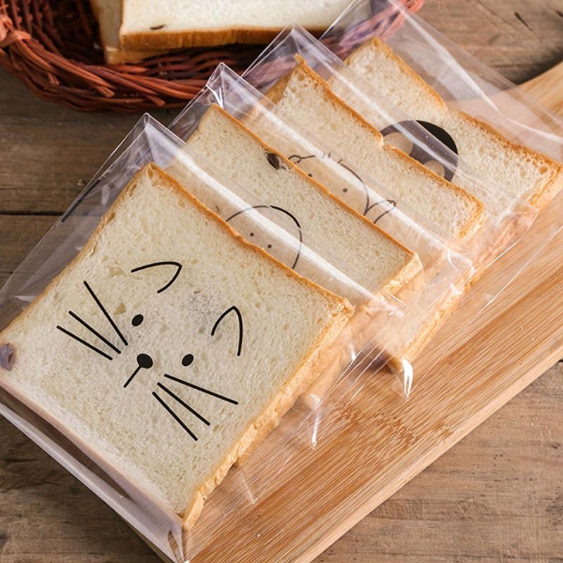 50 Pcs Cartoon Animal Clear Self Sealing Cellophane Bags 6x7 Inches