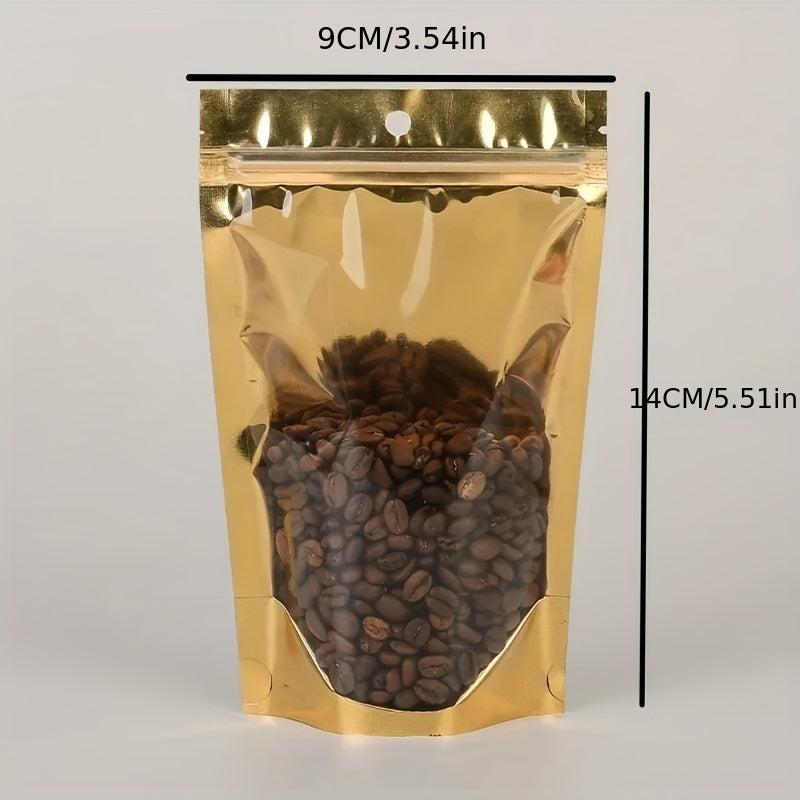 10pcs Golden Aluminum Foil Yin Yang Ziplock Bag Sealed Food Packaging Bag