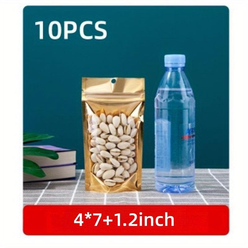 10pcs Golden Aluminum Foil Yin Yang Ziplock Bag Sealed Food Packaging Bag