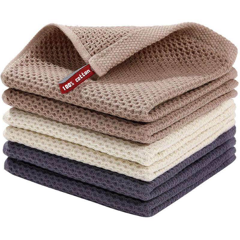 5pcs Square Towel Face Washing Hand Drying Kitchen Dish Cloth Household Rag