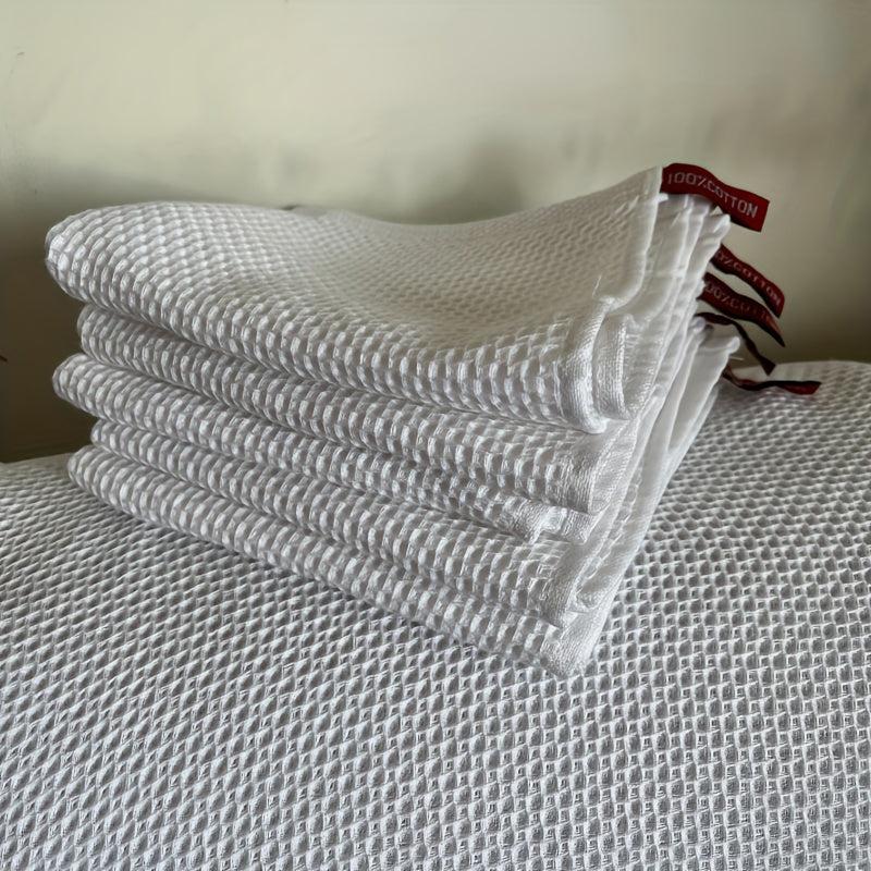 5pcs Square Towel Face Washing Hand Drying Kitchen Dish Cloth Household Rag