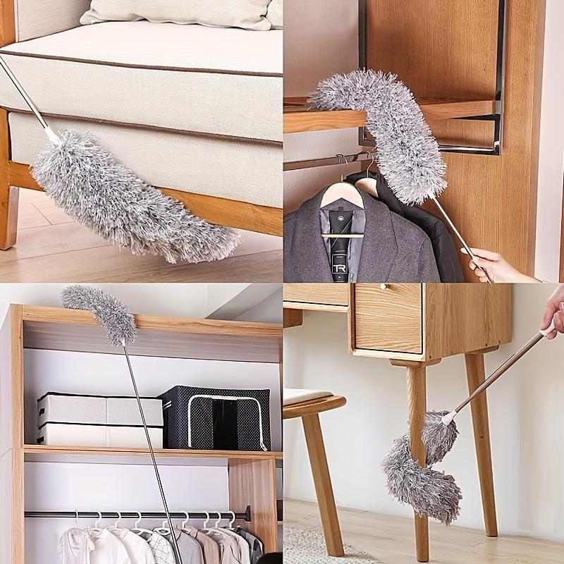Household Extendable Microfiber Duster Bendable Dusting Brush with Washable Head