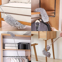 Household Extendable Microfiber Duster Bendable Dusting Brush with Washable Head