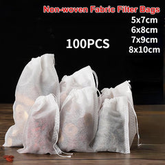 100 Reusable Drawstring Soup Bags for Cooking Spices, Bone Broth