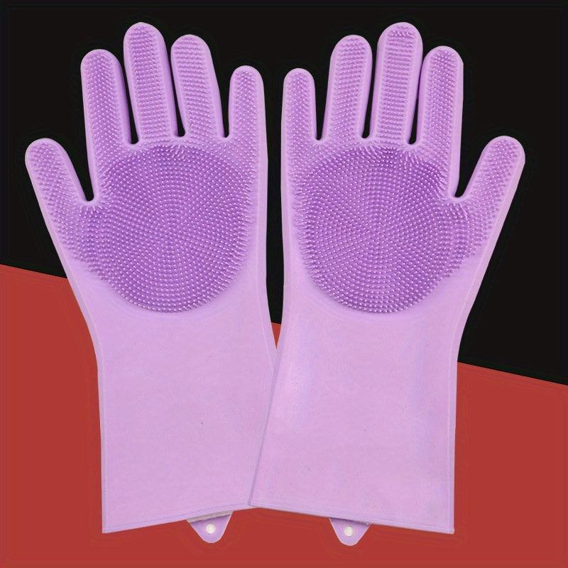 1pair Dishwashing Gloves Women Housework Kitchen Durable Household Waterproof