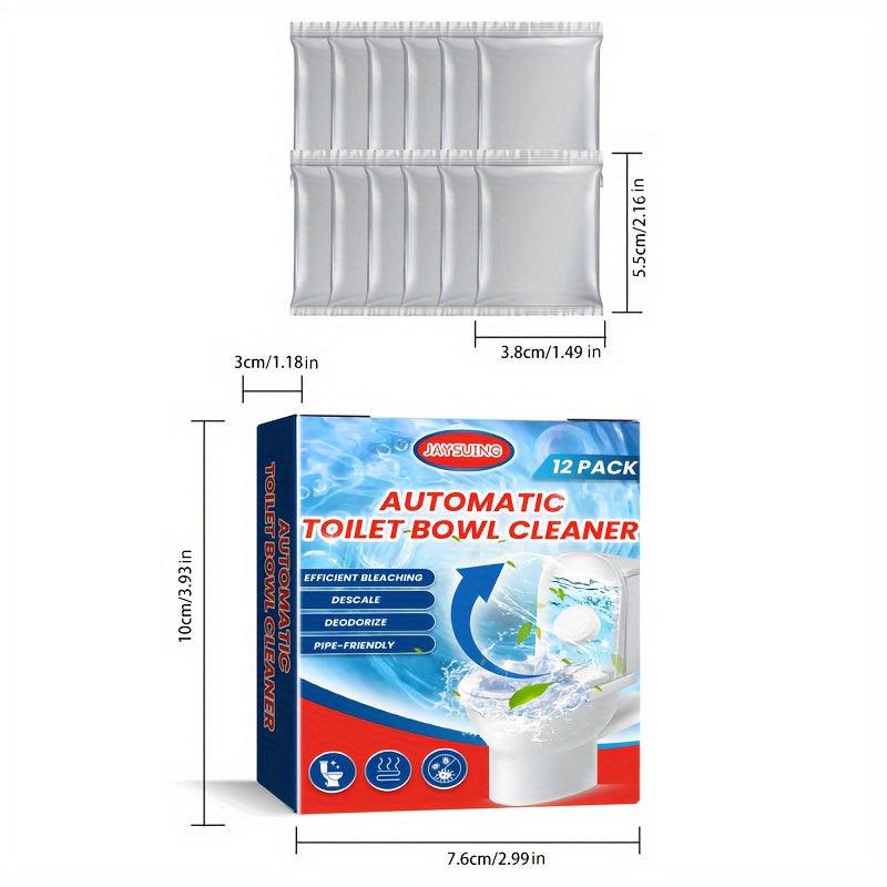12pcs Automatic Toilet Bowl Cleaner Tablet Strong Descaling Agent Deodorant