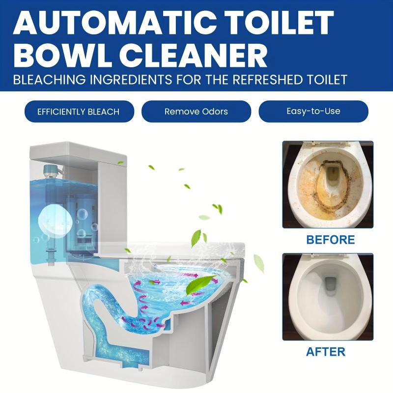 12pcs Automatic Toilet Bowl Cleaner Tablet Strong Descaling Agent Deodorant