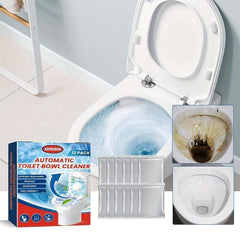12pcs Automatic Toilet Bowl Cleaner Tablet Strong Descaling Agent Deodorant