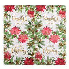20pcs Organic Christmas Alphabet Napkins for Celebration