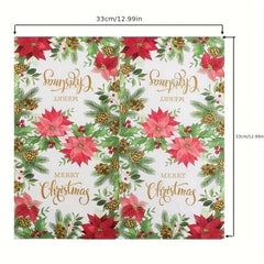 20pcs Organic Christmas Alphabet Napkins for Celebration