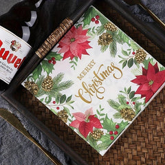 20pcs Organic Christmas Alphabet Napkins for Celebration