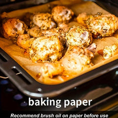 100pcs Baking Parchment Paper 15 24 20 32 Cm - Non Stick Precut Unbleached
