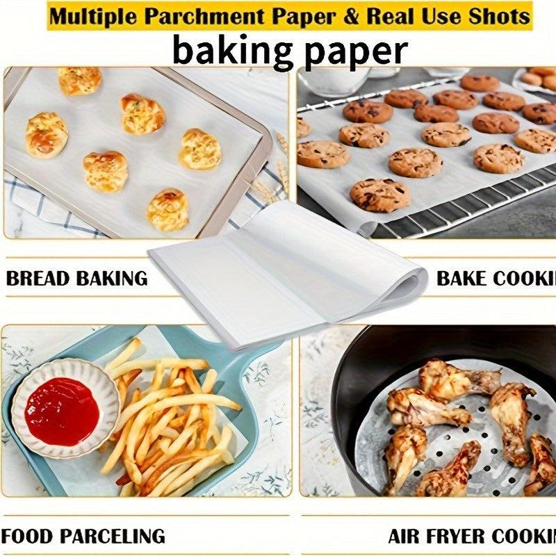 100pcs Baking Parchment Paper 15 24 20 32 Cm - Non Stick Precut Unbleached