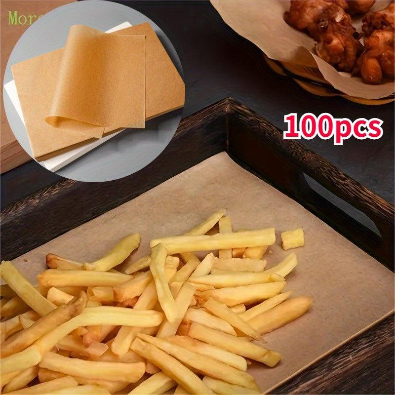 100pcs Baking Parchment Paper 15 24 20 32 Cm - Non Stick Precut Unbleached