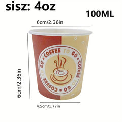 50pcs 4 Oz Disposable Paper Cups for Bathroom Mouthwash Sampling Drinking