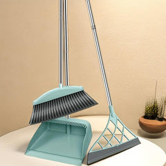3pcs Household Broom Dustpan Squeegee Set Long Handle Floor Cleaning Tools