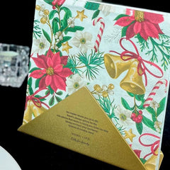 20pcs Christmas Stan Flowers Napkins Set for Christmas Party and Decorations