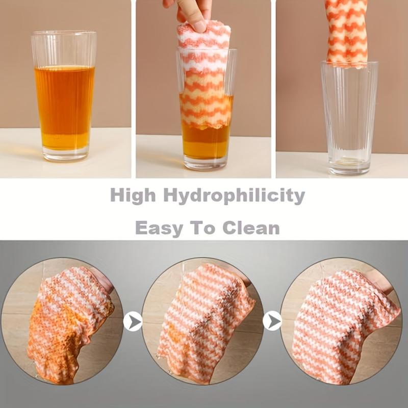 10pcs Cleaning Cloth Dishwashing Towel Household Rag Window Cleaning