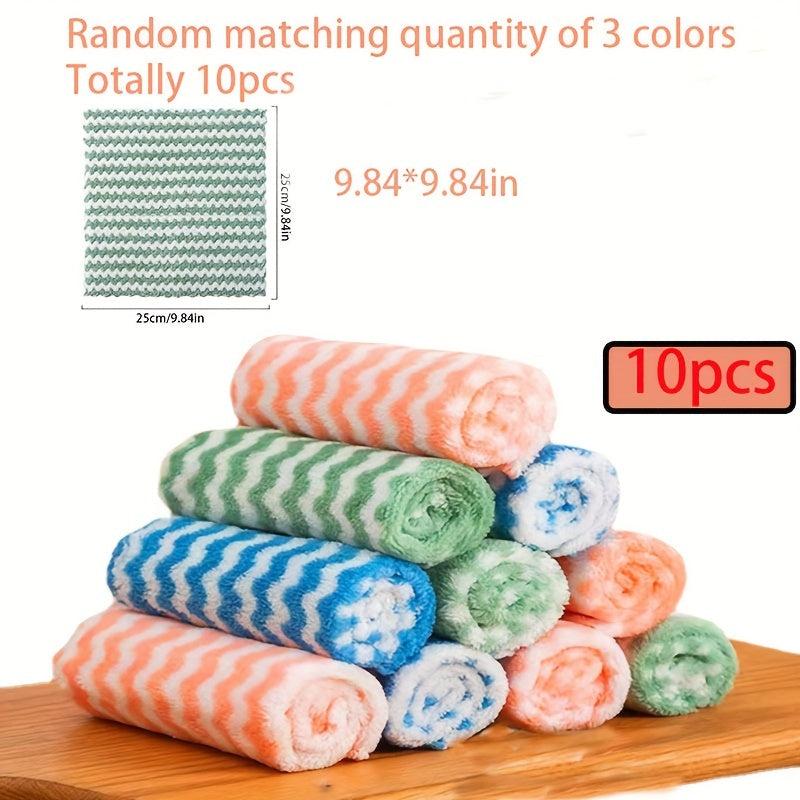 10pcs Cleaning Cloth Dishwashing Towel Household Rag Window Cleaning