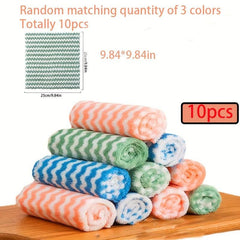 10pcs Cleaning Cloth Dishwashing Towel Household Rag Window Cleaning