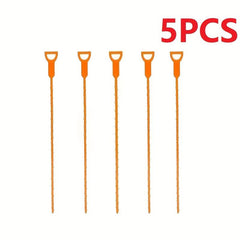 5pcs Pipe Dredging Tool U-shaped Hook Hair Catcher