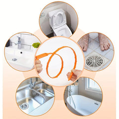 5pcs Pipe Dredging Tool U-shaped Hook Hair Catcher