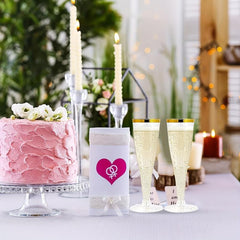 20pcs Disposable Champagne Glasses 4.5oz Golden Edge Wedding Party Plastic Cups