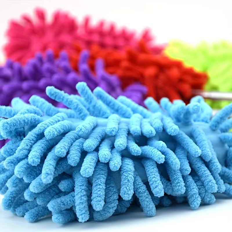 Telescopic Dust Removal Brush Stainless Steel Handle Chenille Duster