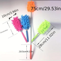 Telescopic Dust Removal Brush Stainless Steel Handle Chenille Duster