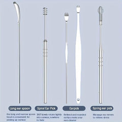 7pcs Ear Cleaning Tool Set with Storage Case Stainless Steel