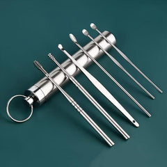 7pcs Ear Cleaning Tool Set with Storage Case Stainless Steel