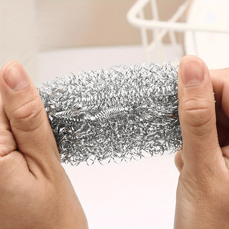 6pcs Stainless Steel Wire Ball Scrubber for Kitchen Cleaning
