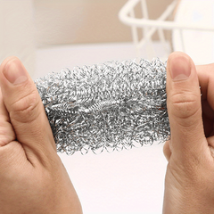 6pcs Stainless Steel Wire Ball Scrubber for Kitchen Cleaning