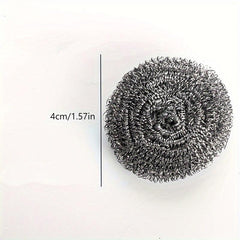 6pcs Stainless Steel Wire Ball Scrubber for Kitchen Cleaning