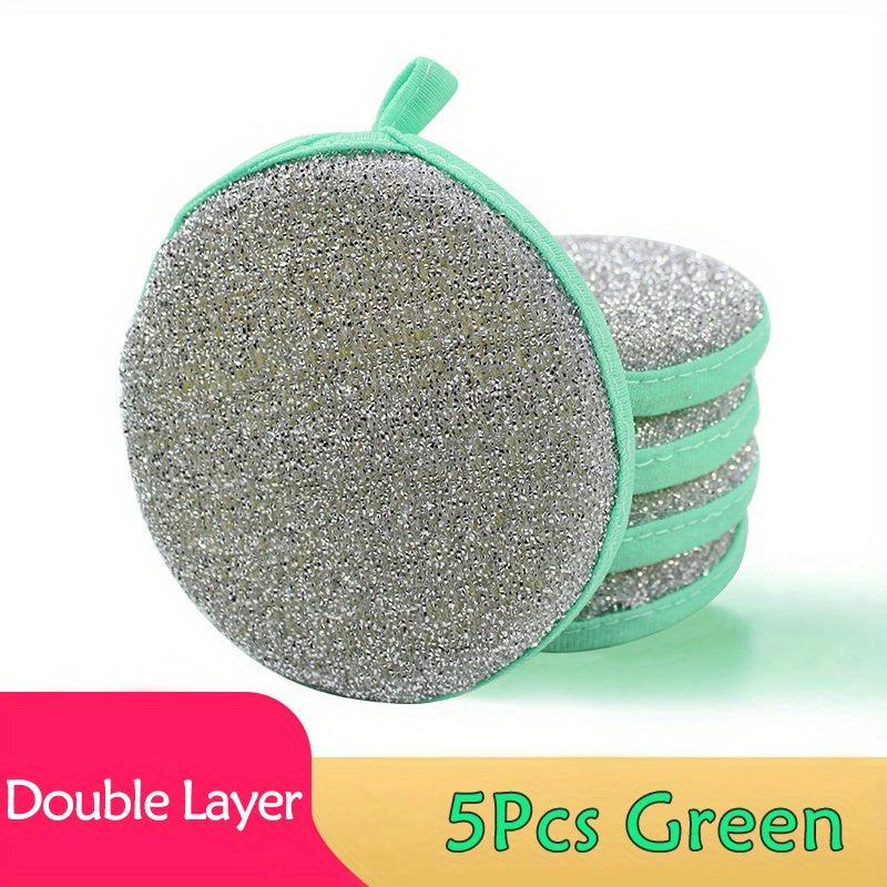 10pcs Kitchen Dishwashing Sponge Double-sided Cleaning Sponge Wipe Scouring Pad