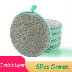 10pcs Kitchen Dishwashing Sponge Double-sided Cleaning Sponge Wipe Scouring Pad