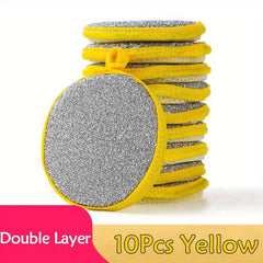 10pcs Kitchen Dishwashing Sponge Double-sided Cleaning Sponge Wipe Scouring Pad
