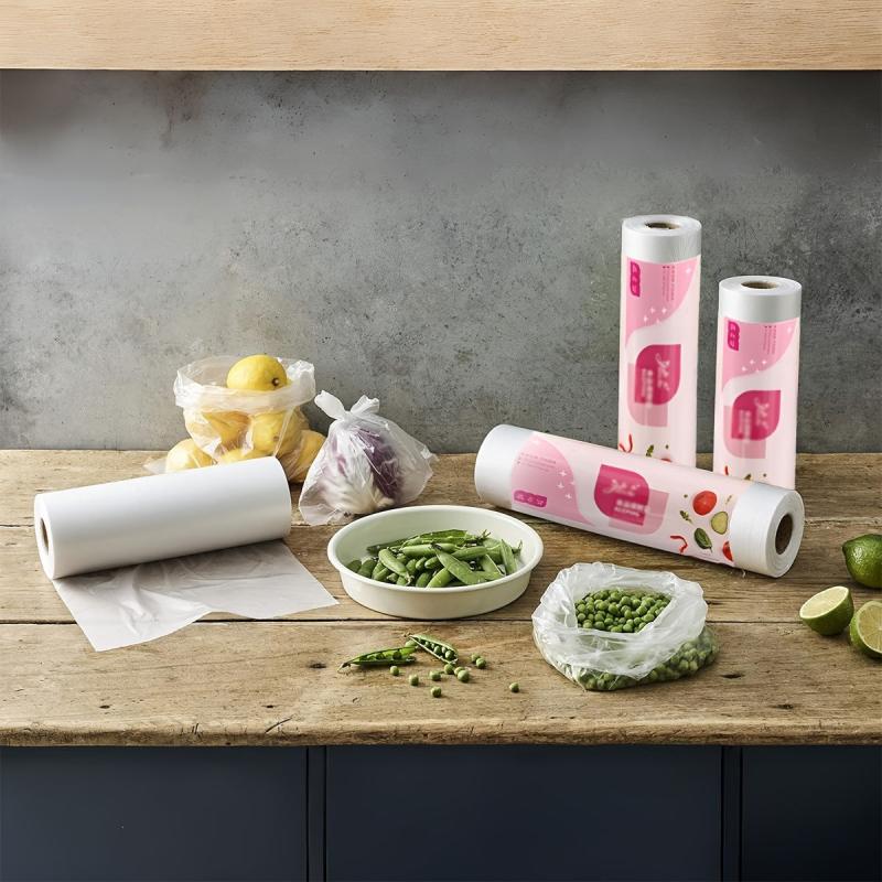 Plastic Produce Bags On A Roll 200 Clear Bags