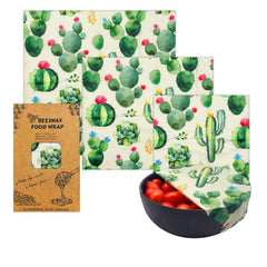 3pcs Zero Waste Beeswax Wraps Set Reusable & Plastic Free