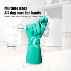 Reusable Household Gloves Rubber Dishwashing Long Sleeves Kitchen Cleaning