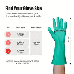 Reusable Household Gloves Rubber Dishwashing Long Sleeves Kitchen Cleaning