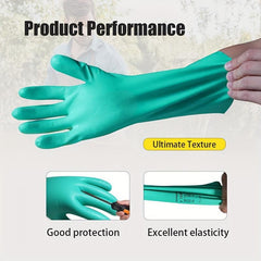 Reusable Household Gloves Rubber Dishwashing Long Sleeves Kitchen Cleaning