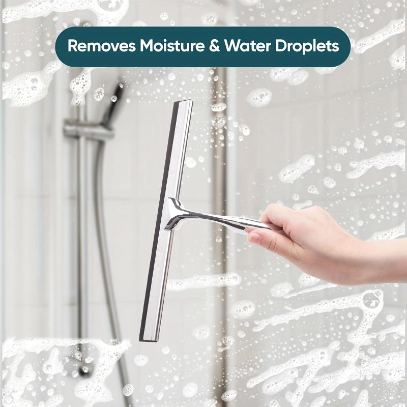 Stainless Steel Shower Scraper with Adhesive Hook