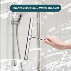 Stainless Steel Shower Scraper with Adhesive Hook