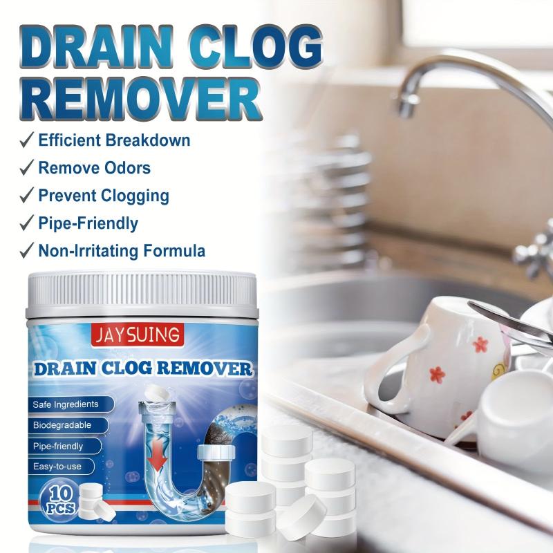 10pcs Drain Clog Remover Effervescent Tablets Kitchen And Bathroom