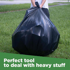 50pcs Heavy Duty Garbage Bags Thick Plastic Trash Bags
