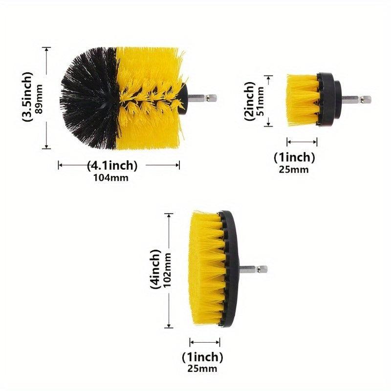 3pcs Drill Brush Set Power Scrubber Brush Multipurpose Power Scrub Brush