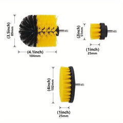 3pcs Drill Brush Set Power Scrubber Brush Multipurpose Power Scrub Brush