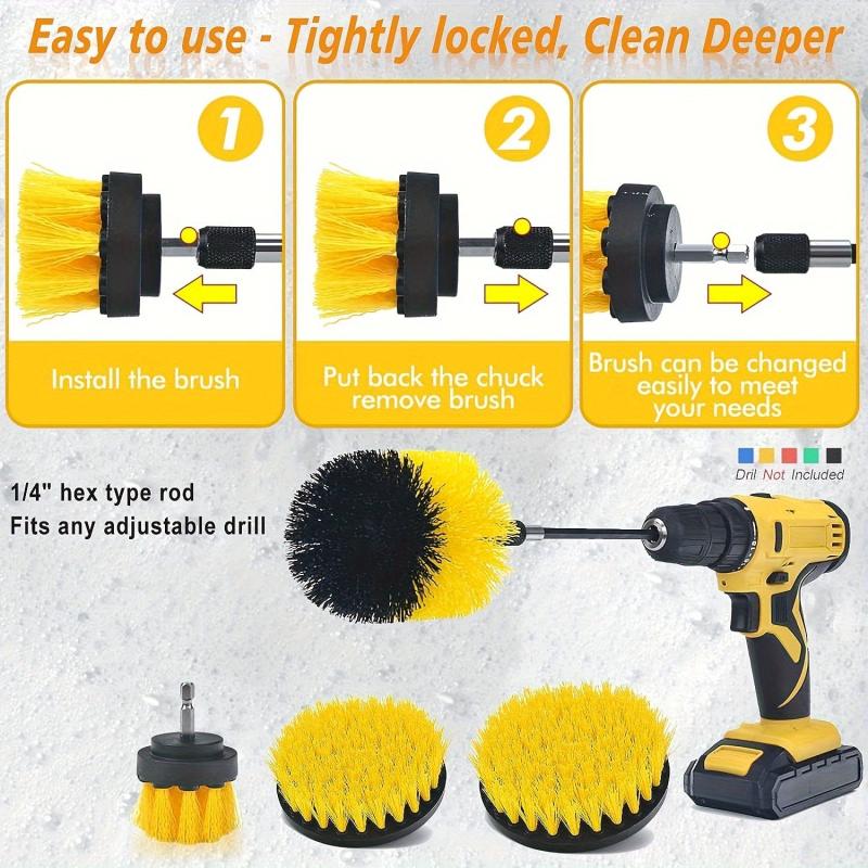 6pcs Drill Brush Set Power Scrubber for Grout Floor Tub Tile